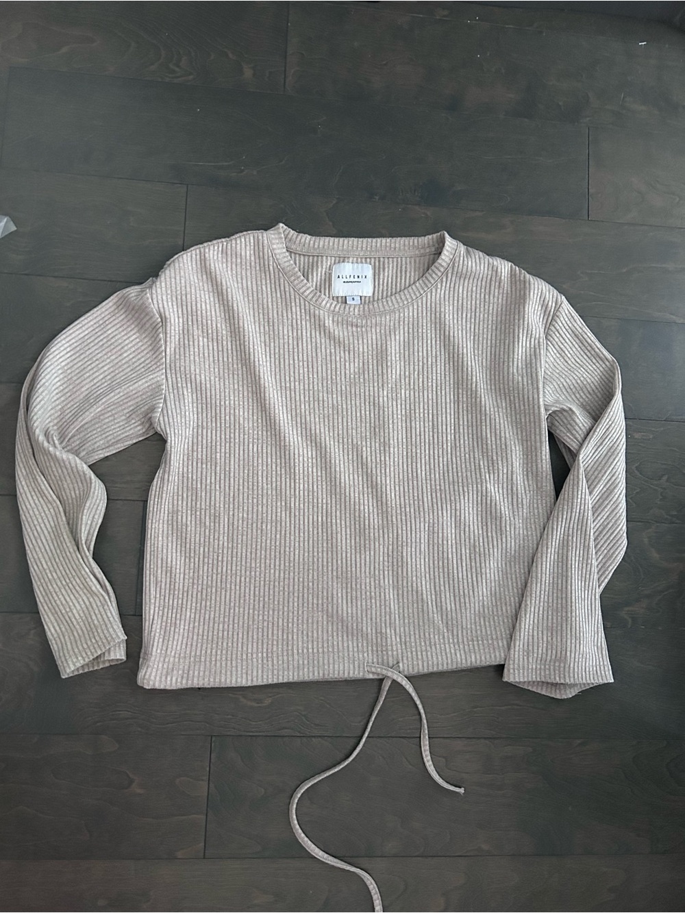 Allfenix Ribbed Sweater in Light Taupe